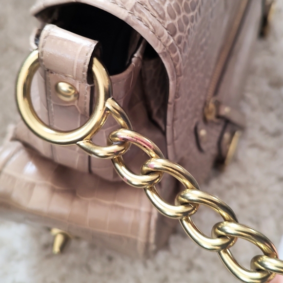 COACH Sydney Embossed Exotic Croc Flap Satchel Limited Edition Pearl RARE 14615 - Picture 15 of 16